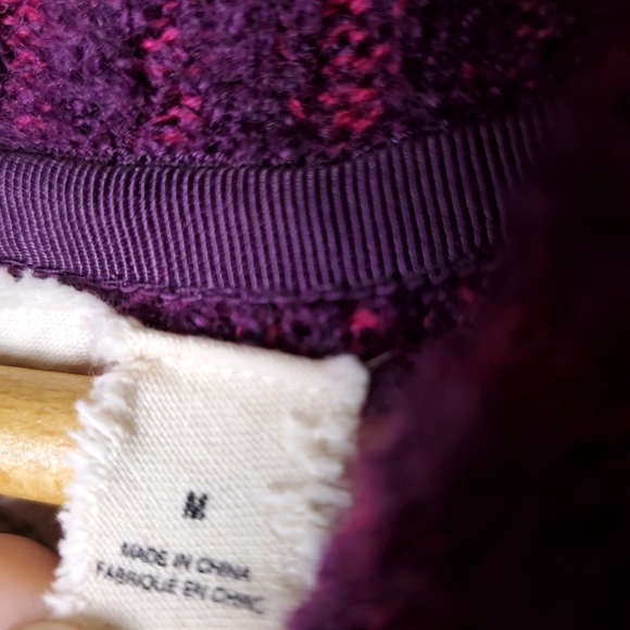 Anthropologie Wool Blend Cowl Neck Purple Sweater Size M - Picture 7 of 8
